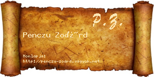 Penczu Zoárd névjegykártya